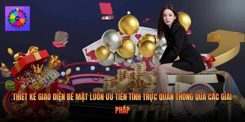 Thiết kế giao diện bề mặt luôn ưu tiên tính trực quan thông qua các giải pháp 